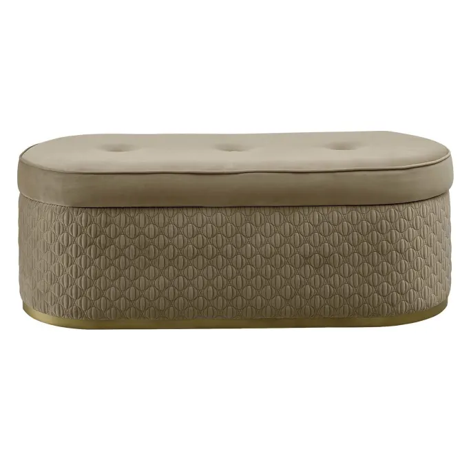 Round Beige Bench