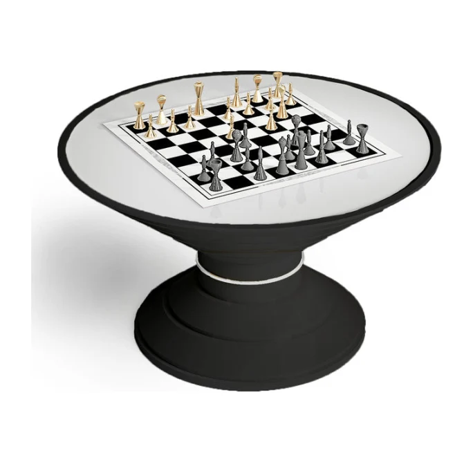 Scaccomatto Black Chess Table Ro